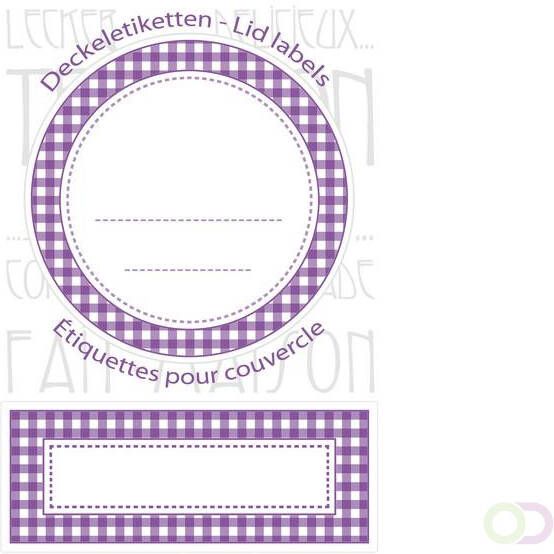 Herma 15048 Stickers Kitchenlabels voor deksel Ã 70 violet